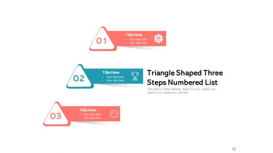 List Infographic Template Stairs Formation Triangular Design Rightwards Arrows Ppt PowerPoint Presentation Complete Deck