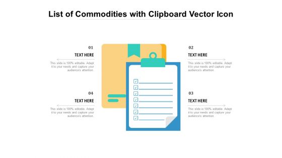 List Of Commodities With Clipboard Vector Icon Ppt PowerPoint Presentation Gallery Format PDF List Of Commodities With Clipboard Vector Icon Ppt PowerPoint Presentation Gallery Format PDF