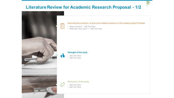 Literature Review For Academic Research Proposal Study Ppt PowerPoint Presentation Model Display