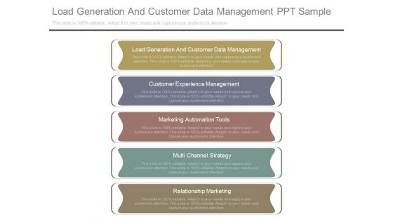 Load Generation And Customer Data Management Ppt Sample