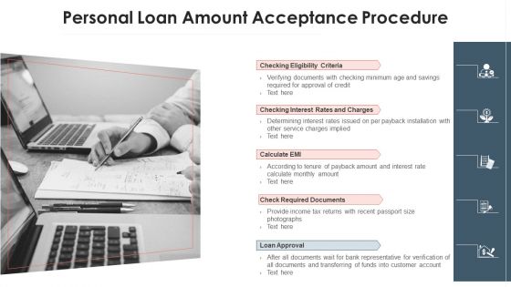 Loan Acceptance Procedure Credit Department Ppt PowerPoint Presentation Complete Deck With Slides
