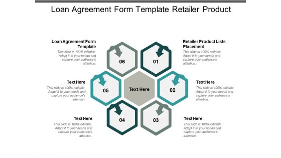 Loan Agreement Form Template Retailer Product Lists Placement Ppt PowerPoint Presentation Outline Maker
