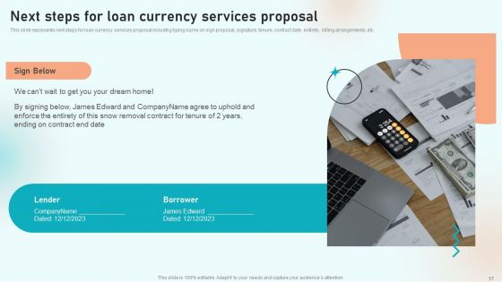 Loan Currency Services Proposal Ppt PowerPoint Presentation Complete Deck With Slides