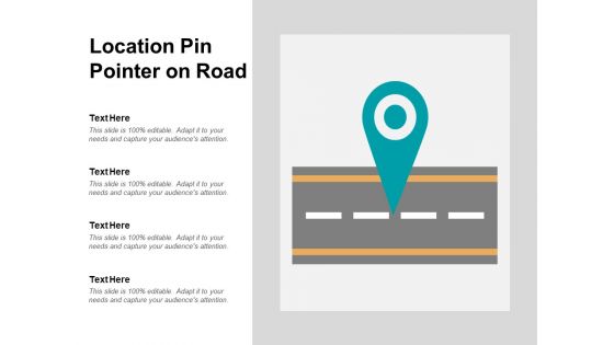 Location Pin Pointer On Road Ppt PowerPoint Presentation Model Slide