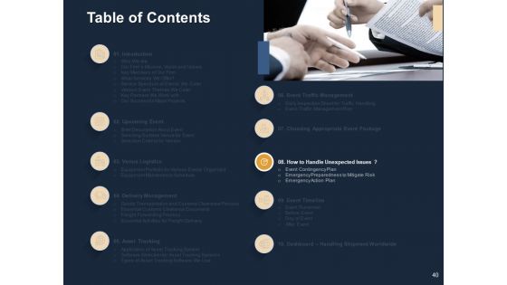 Logistics For Events Ppt PowerPoint Presentation Complete Deck With Slides
