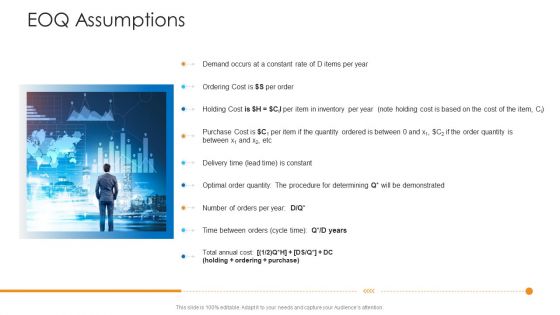 Logistics Management Framework EOQ Assumptions Infographics PDF
