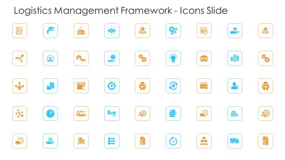 Logistics Management Framework Icons Slide Guidelines PDF