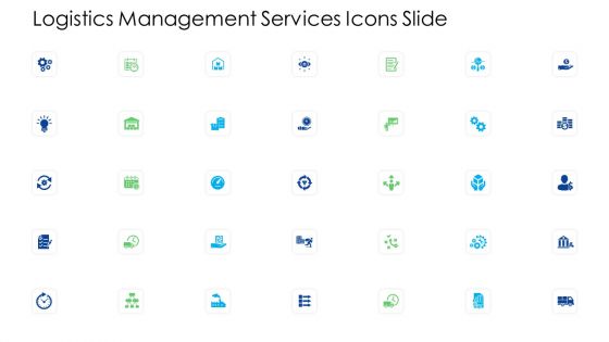 Logistics Management Services Icons Slide Guidelines PDF