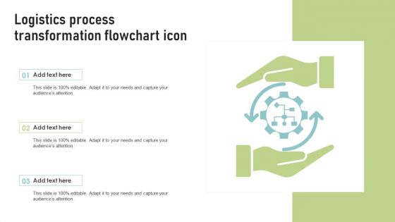 Logistics Process Transformation Flowchart Icon Formats PDF