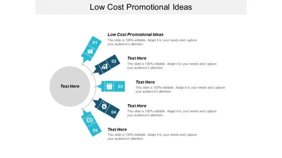 Low Cost Promotional Ideas Ppt PowerPoint Presentation Layouts Smartart Cpb