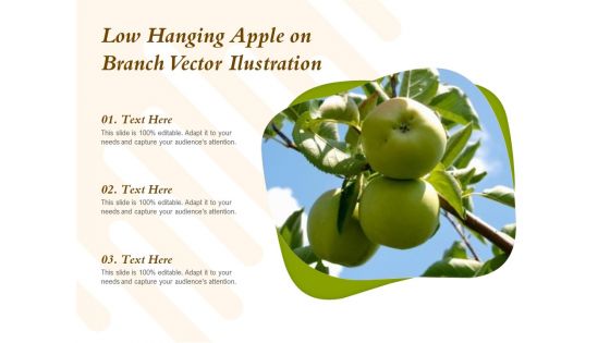 Low Hanging Apple On Branch Vector Ilustration Ppt PowerPoint Presentation File Picture PDF