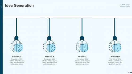 Lunchclub Investor Capitalizing Elevator Pitch Deck Ppt PowerPoint Presentation Complete Deck With Slides