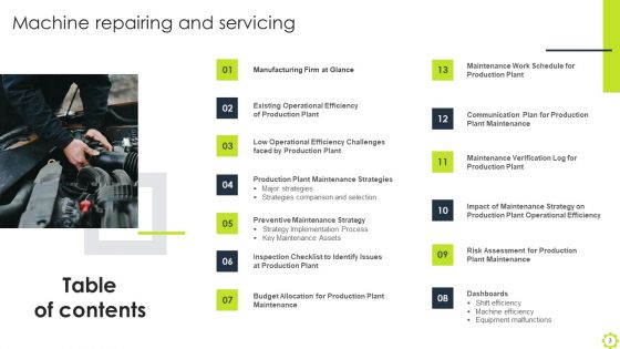 Machine Repairing And Servicing Ppt PowerPoint Presentation Complete Deck With Slides