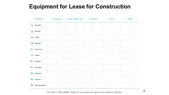 Machinery And Equipment For Construction Proposal Template Ppt PowerPoint Presentation Complete Deck With Slides