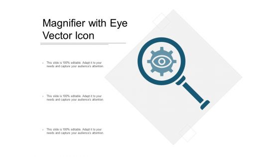 Magnifier With Eye Vector Icon Ppt PowerPoint Presentation Ideas Background Image
