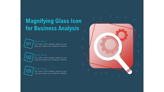 Magnifying Glass Icon For Business Analysis Ppt PowerPoint Presentation Pictures Backgrounds