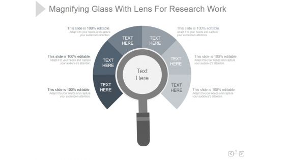 Magnifying Glass With Lens For Research Work Ppt PowerPoint Presentation Shapes