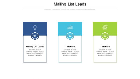 Mailing List Leads Ppt PowerPoint Presentation Ideas Professional Cpb