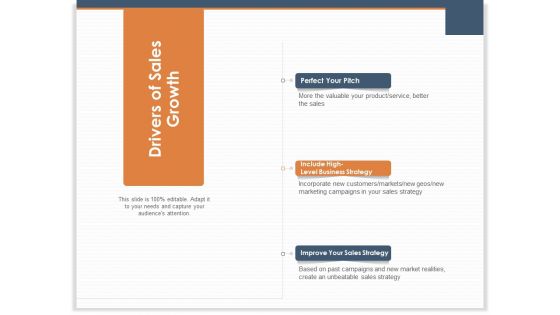 Main Revenues Progress Levers For Each Firm And Sector Drivers Of Sales Growth Diagrams PDF