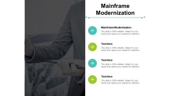Mainframe Modernization Ppt PowerPoint Presentation Visual Aids Deck Cpb