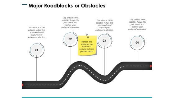 Major Roadblocks Or Obstacles Ppt PowerPoint Presentation Icon Diagrams