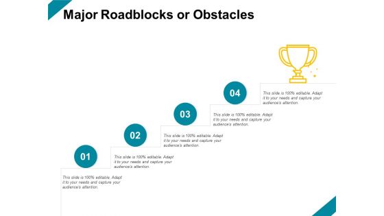 Major Roadblocks Or Obstacles Ppt PowerPoint Presentation Slides Deck