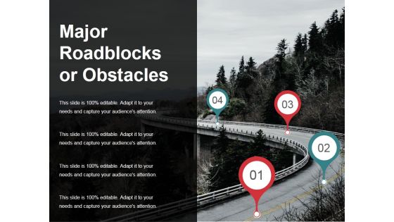 Major Roadblocks Or Obstacles Template Ppt PowerPoint Presentation Inspiration Slide Portrait