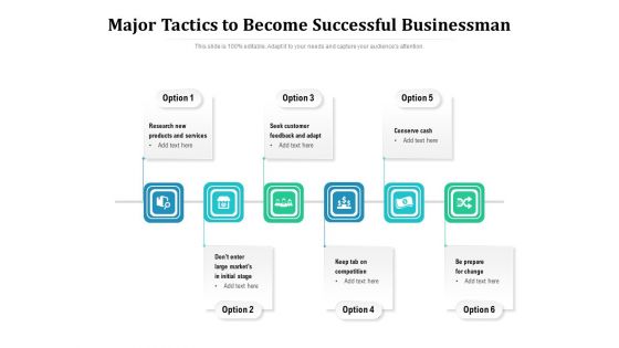 Major Tactics To Become Successful Businessman Ppt PowerPoint Presentation File Background Image PDF