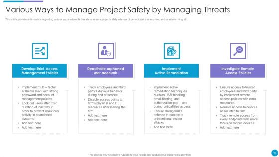Major Techniques For Project Safety IT Ppt PowerPoint Presentation Complete Deck With Slides