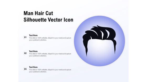 Man Hair Cut Silhouette Vector Icon Ppt PowerPoint Presentation Pictures Design Ideas PDF