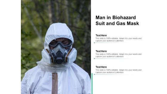Man In Biohazard Suit And Gas Mask Ppt Powerpoint Presentation Pictures Sample