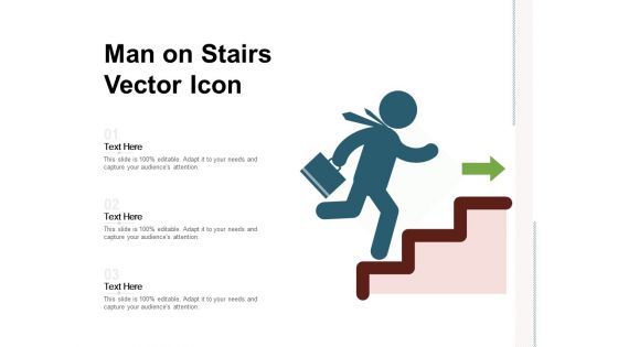 Man On Stairs Vector Icon Ppt PowerPoint Presentation Portfolio Images