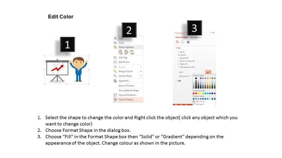 Man Presenting Data With Business Graph Powerpoint Templates