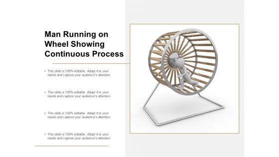 Man Running On Wheel Showing Continuous Process Ppt Powerpoint Presentation Pictures Background Image