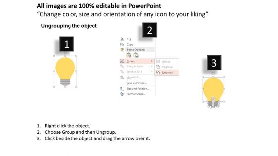 Man With Bulbs On Road Powerpoint Templates