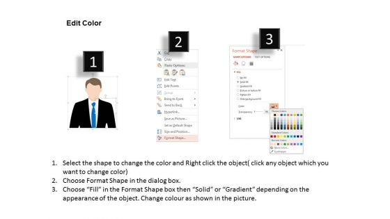 Man With Colorful Gears Powerpoint Templates