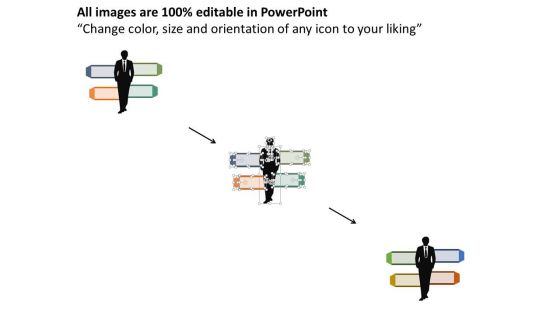 Man With Tags For Corporate Entrepreneurship Powerpoint Template