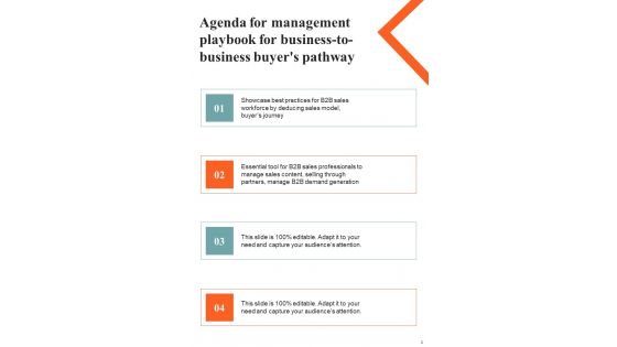 Management Playbook For Business To Business Buyers Pathway Template