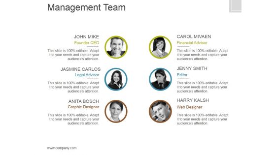 Management Team Template 4 Ppt PowerPoint Presentation Layouts