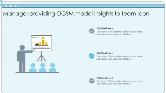 Manager Providing OGSM Model Insights To Team Icon Ideas PDF