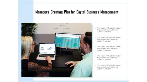 Managers Creating Plan For Digital Business Management Ppt PowerPoint Presentation Gallery Introduction PDF
