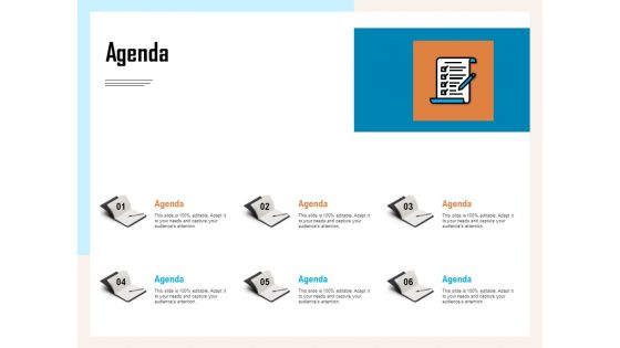 Managing Agriculture Land And Water Agenda Ppt Styles Visual Aids PDF