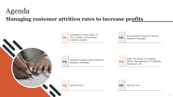 Managing Customer Attrition Rates To Increase Profits Ppt PowerPoint Presentation Complete Deck With Slides