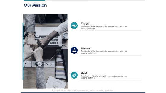 Managing Organization Finance Our Mission Ppt File Example Introduction PDF