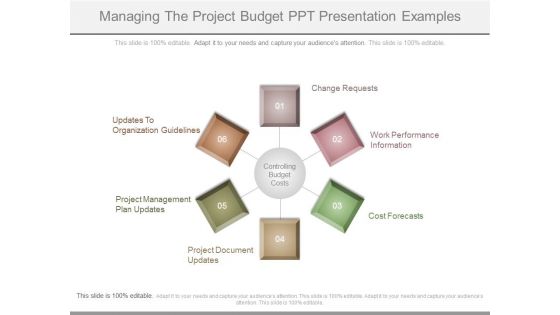 Managing The Project Budget Ppt Presentation Examples