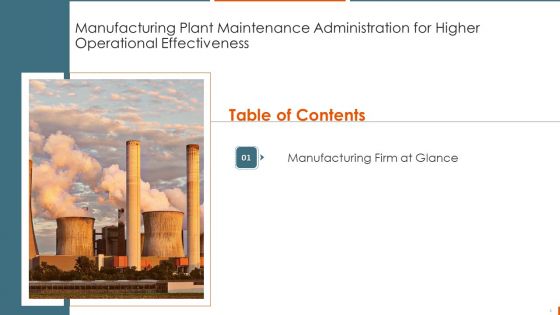 Manufacturing Plant Maintenance Administration For Higher Operational Effectiveness Ppt PowerPoint Presentation Complete Deck With Slides