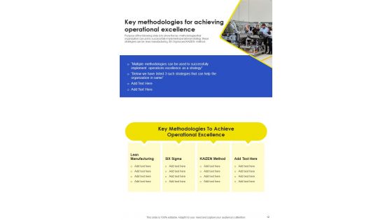 Manufacturing Procedure Improvement Template