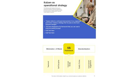 Manufacturing Procedure Improvement Template