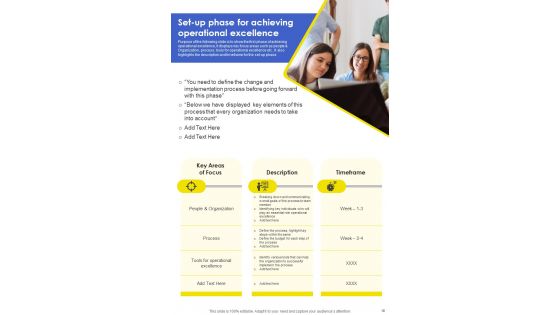 Manufacturing Procedure Improvement Template