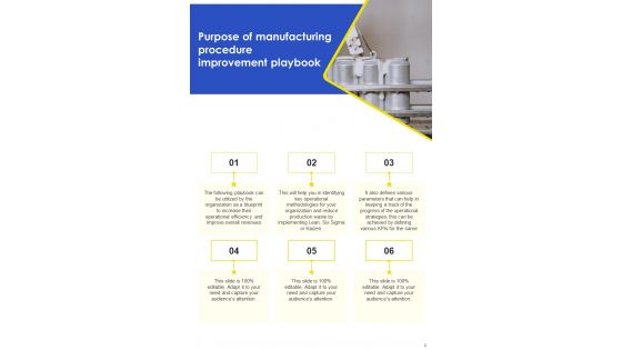Manufacturing Procedure Improvement Template